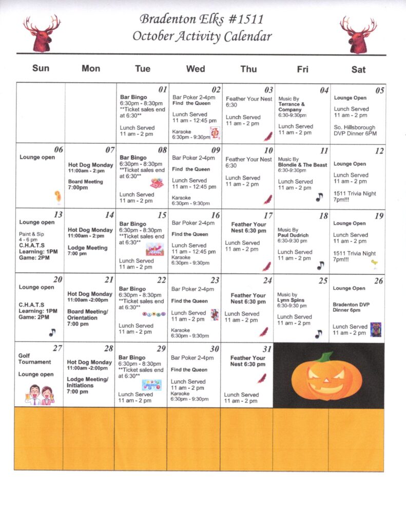 October Calendar